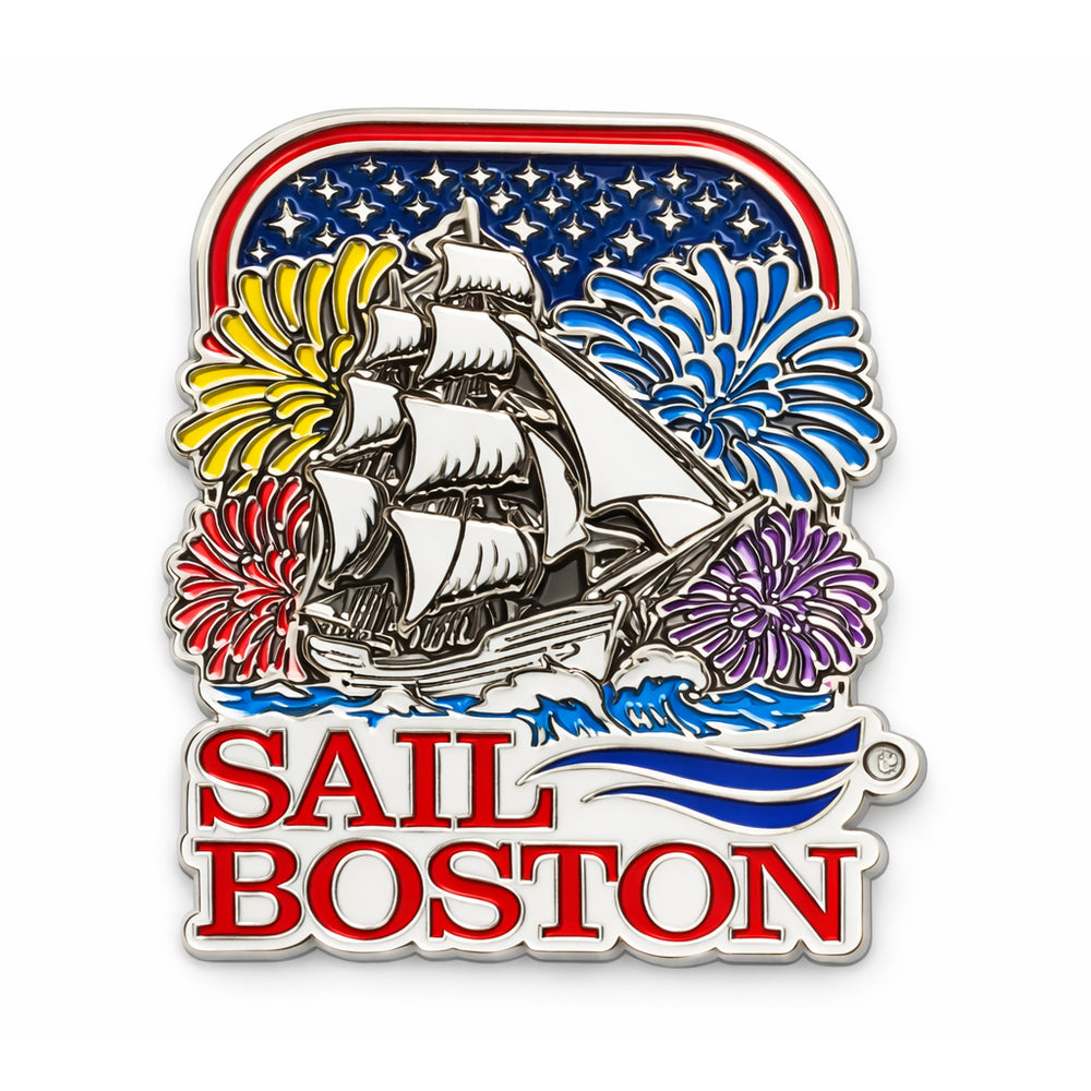 SAIL BOSTON with Fireworks and Ship Lapel Pin