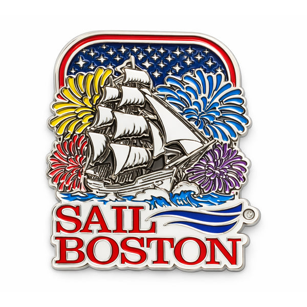 SAIL BOSTON with Fireworks and Ship Lapel Pin