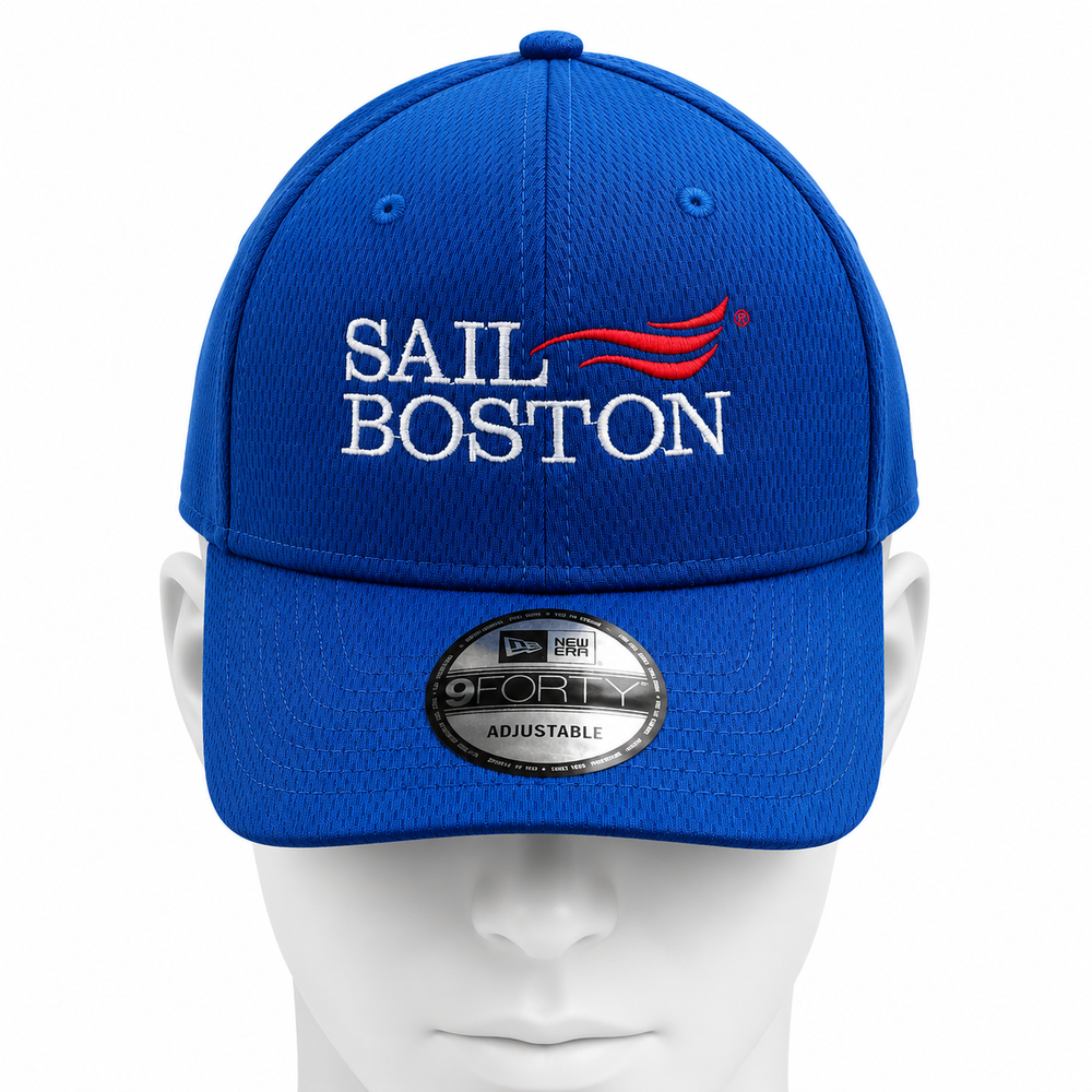 Sail Boston "9Forty" Series Embroidered Hat with Adjustable Strap Royal Blue Front View
