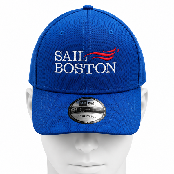 Sail Boston "9Forty" Series Embroidered Hat with Adjustable Strap Royal Blue Front View