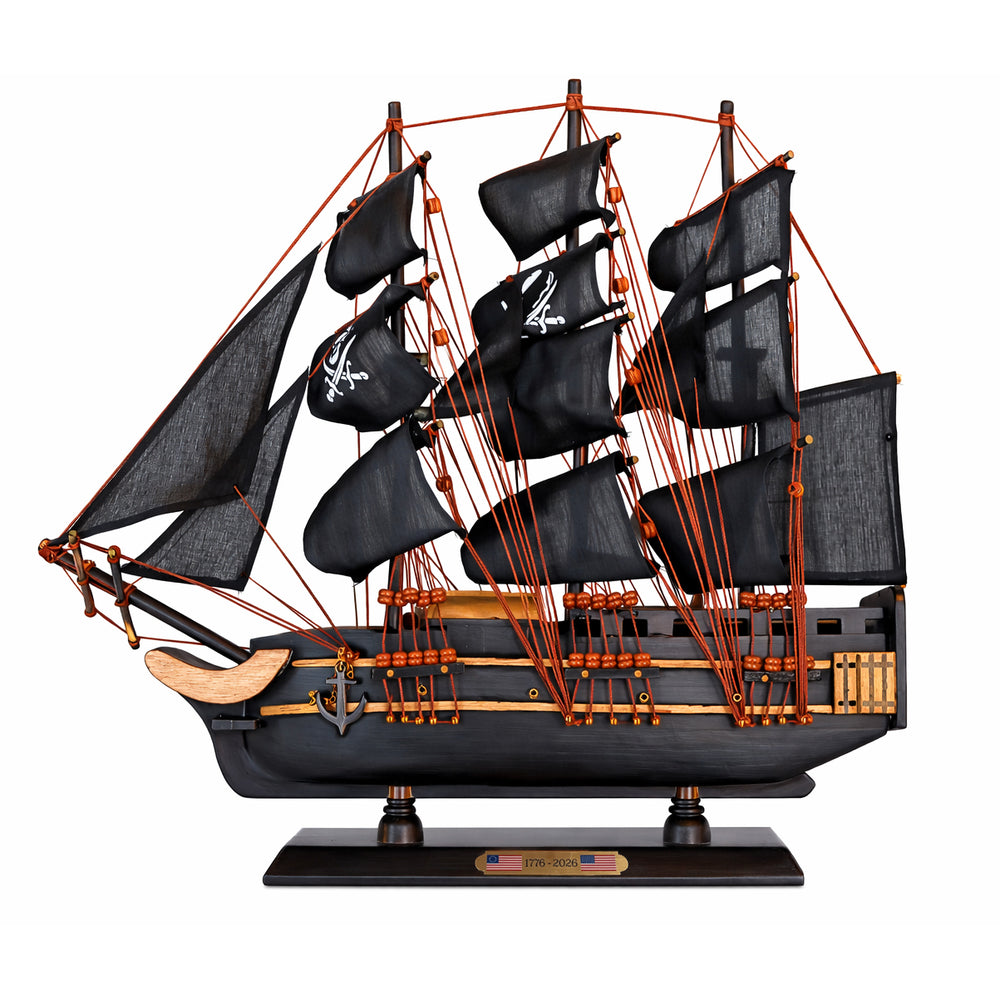 Tall Ship Black Pearl Pirate Miniature Model Ships 19" Length Left Bow Facing