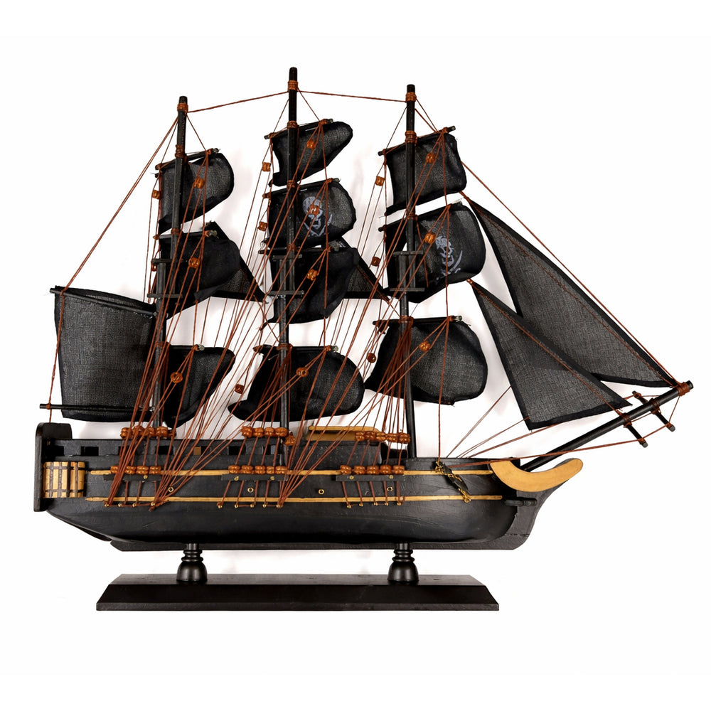 Tall Ship Black Pearl Pirate Miniature Model Ships 19" Length Right Bow Facing