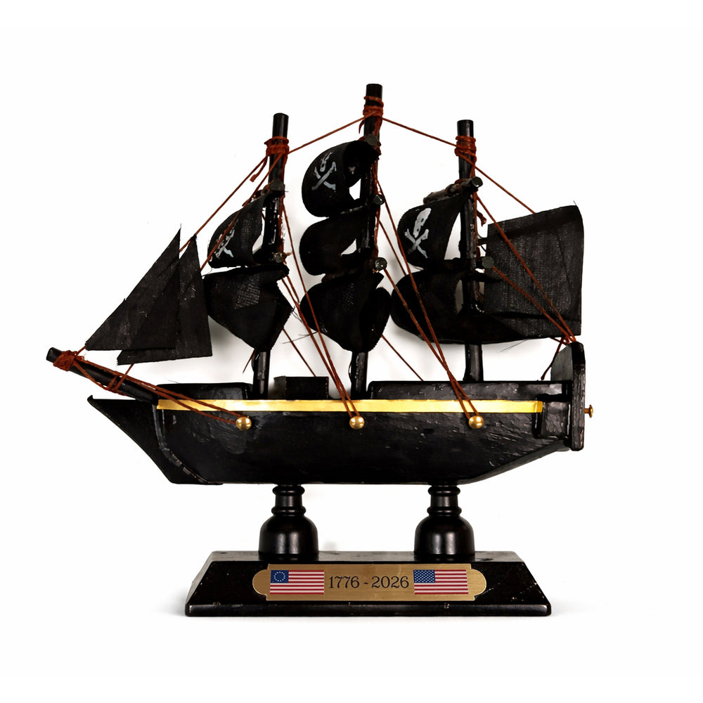 Tall Ship Black Pearl Pirate Miniature Model Ships 4" Length Left Bow Facing