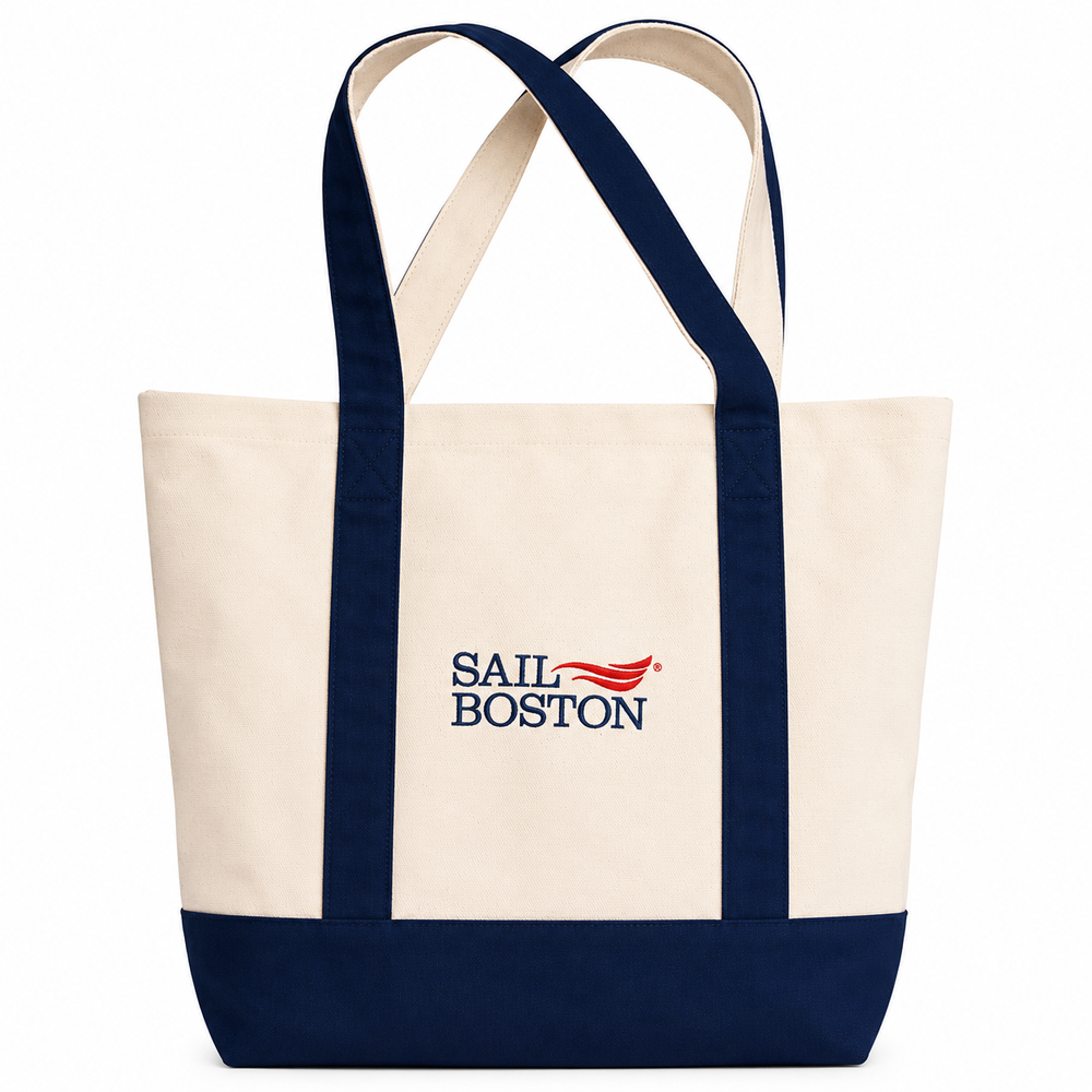 Sail Boston Primary Logo Canvas Tote Bag Product View