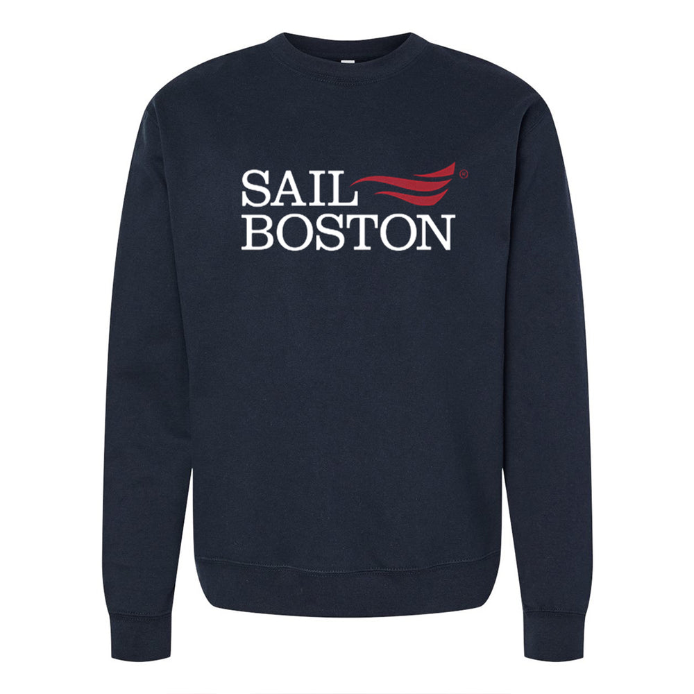 Sail Boston Primary Logo Crewneck Sweatshirt Navy