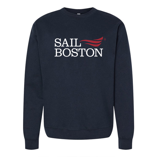 Sail Boston Primary Logo Crewneck Sweatshirt Navy
