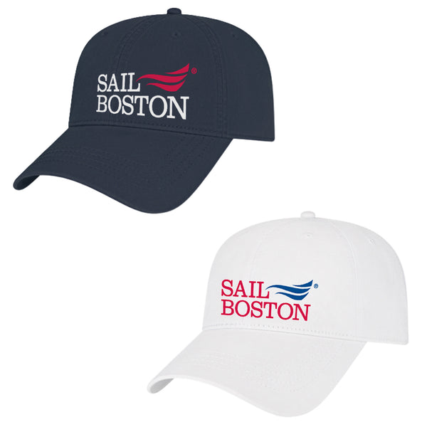 Sail Boston Primary Logo Embroidered Hat with Adjustable Strap - Available Colors