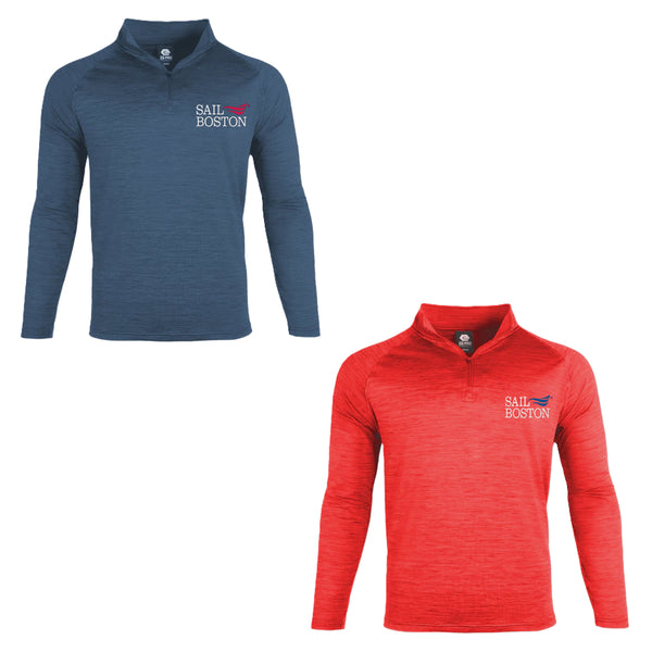 Sail Boston Primary Logo Embroidered Performance 1/4 Zip Long Sleeve Sweatshirt - Available Colors
