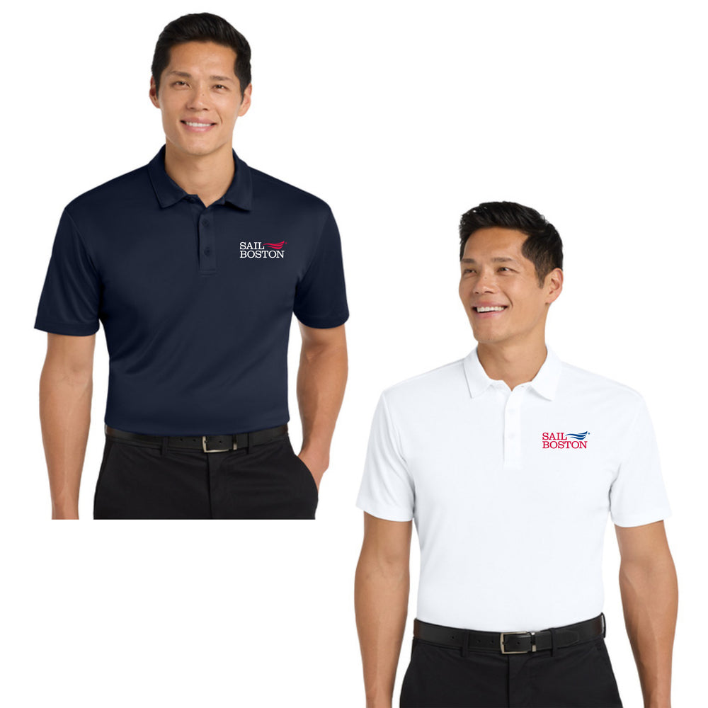Sail Boston Primary Logo Embroidered Polo Shirt Short Sleeve - Available Colors
