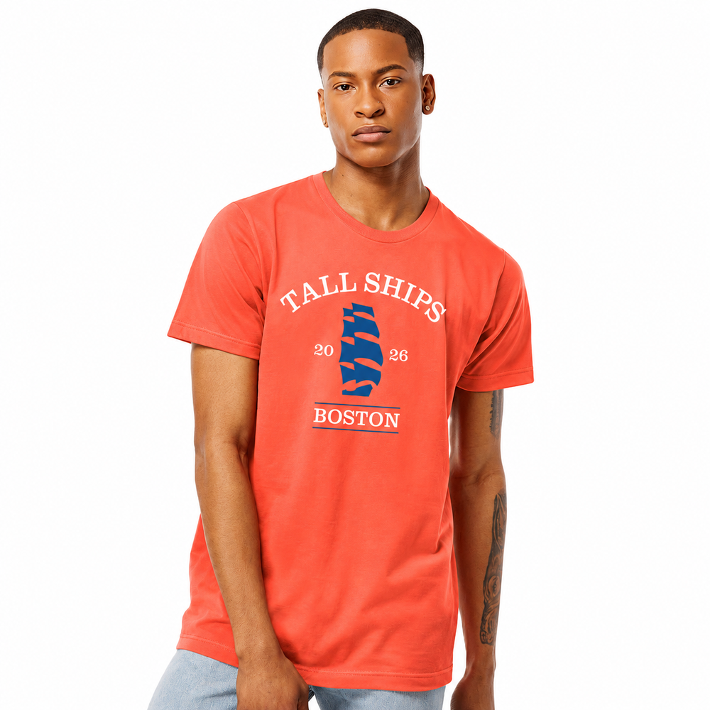 Sail Boston Primary Logo Tall Ships 2026 Adult Short Sleeve T-Shirt