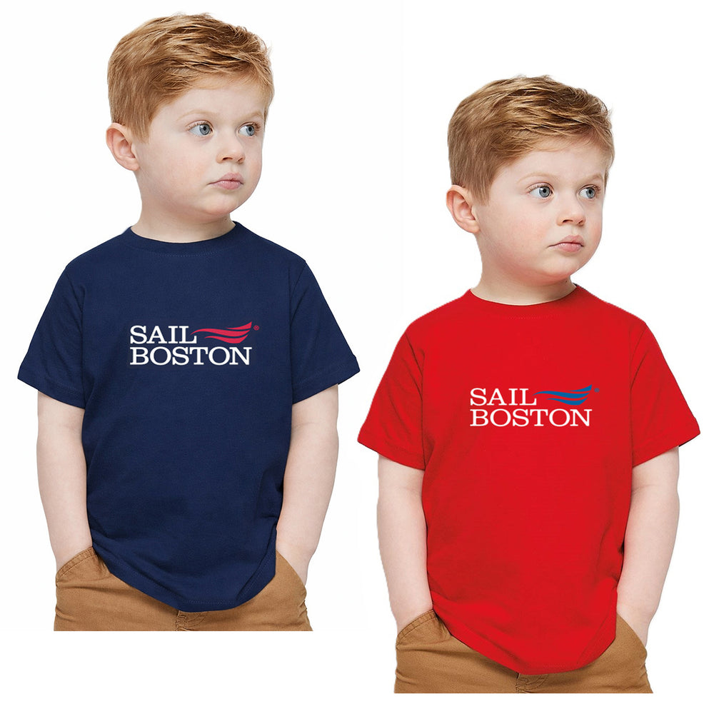 Sail Boston Primary Logo Toddler Short Sleeves T-Shirt - Available Colors