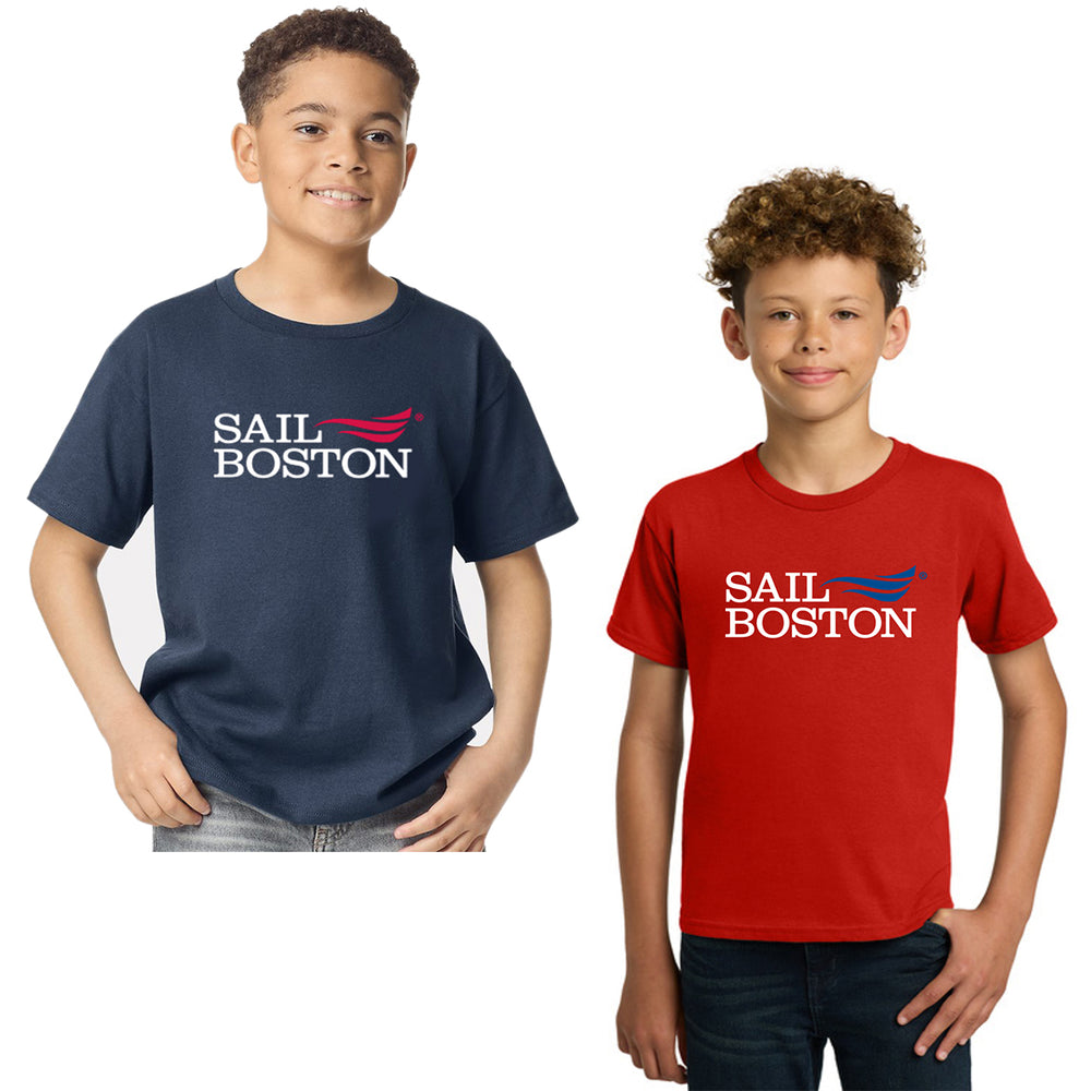 Sail Boston Primary Logo Youth Short Sleeves T-Shirt - Available Colors