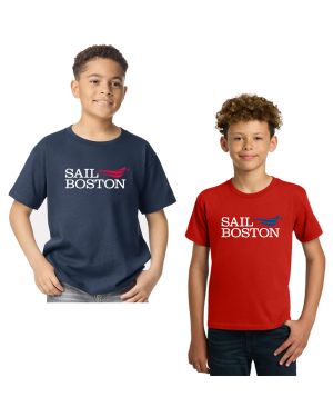 Sail Boston Primary Logo Youth Short Sleeves T-Shirt Available Colors
